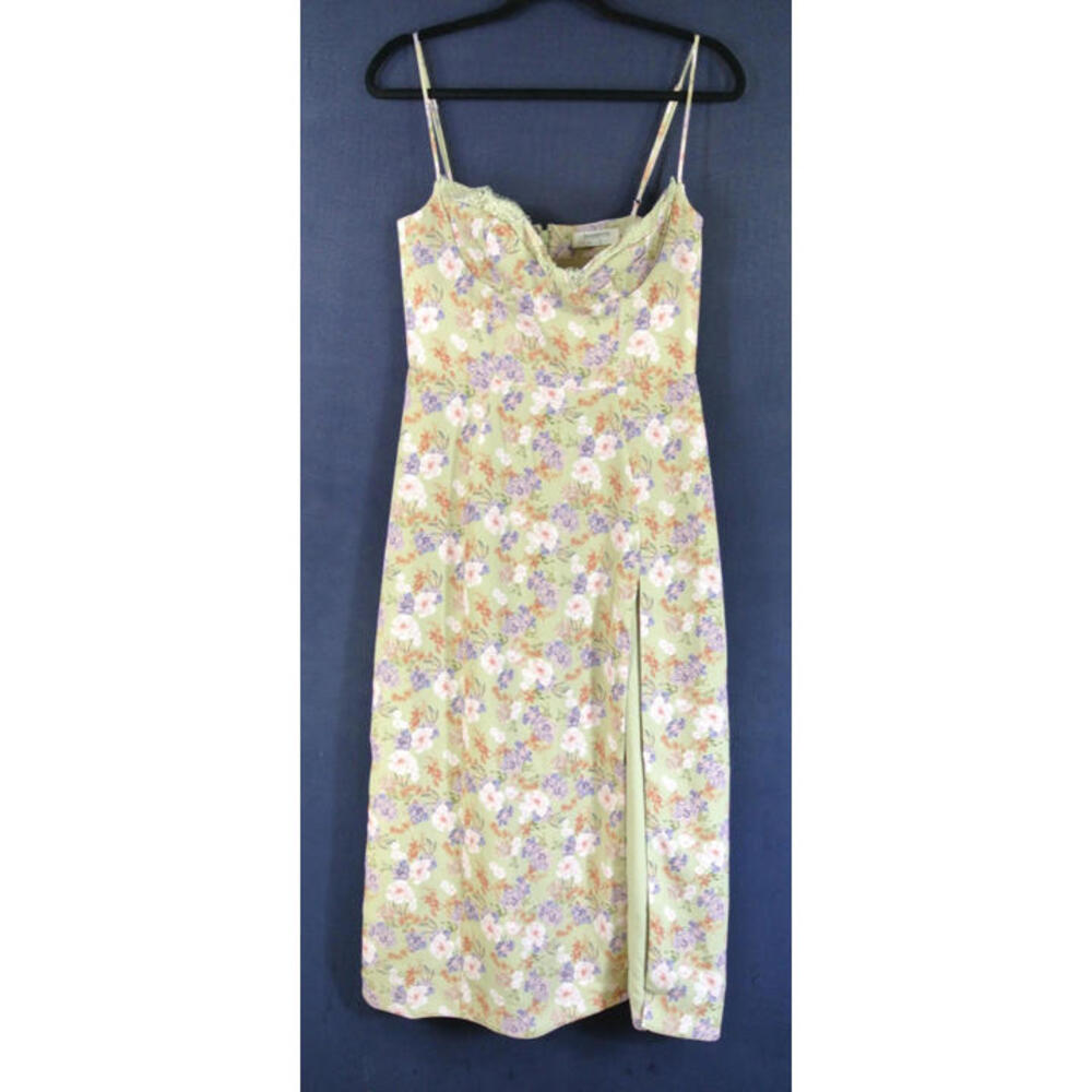 NEW House of CB Corset Crepe Midi Sundress in Peony Print Sz M #MD2117 - Picture 4 of 8
